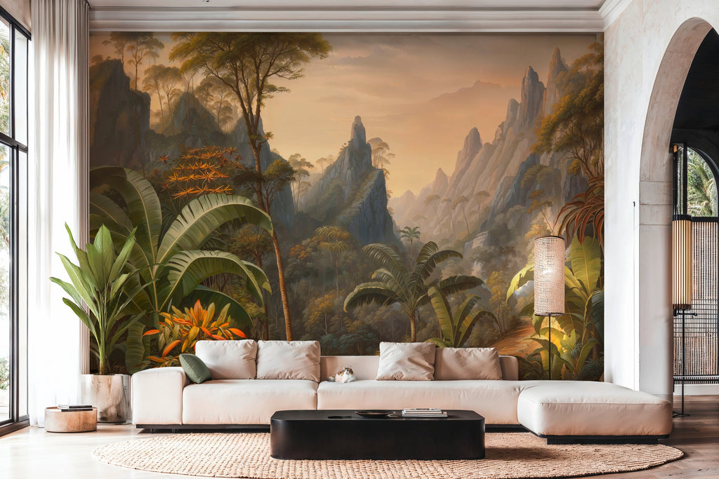 Cuba II-Fototapete Vinyltapete Beige Floral