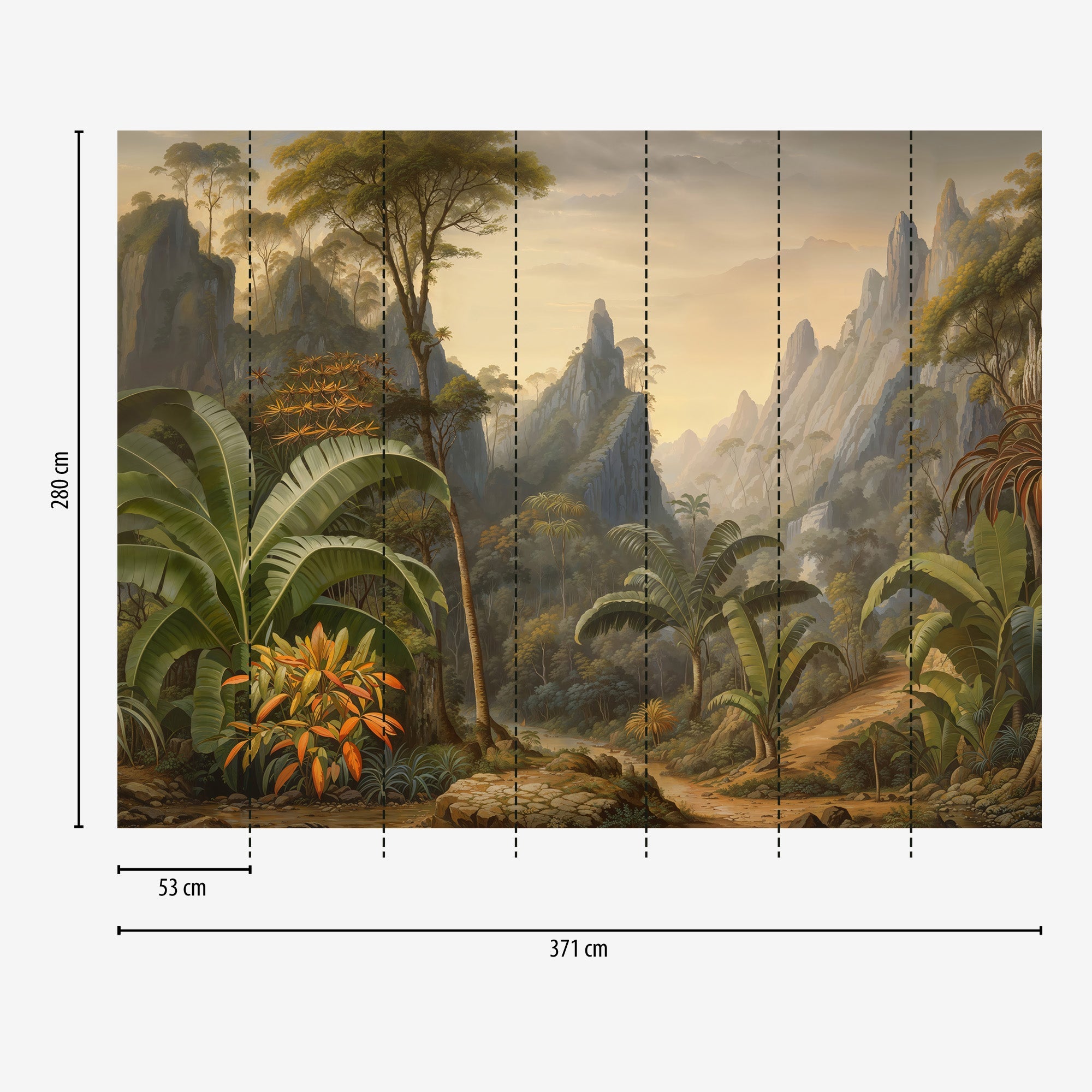 Cuba II-Fototapete Vinyltapete Beige Floral