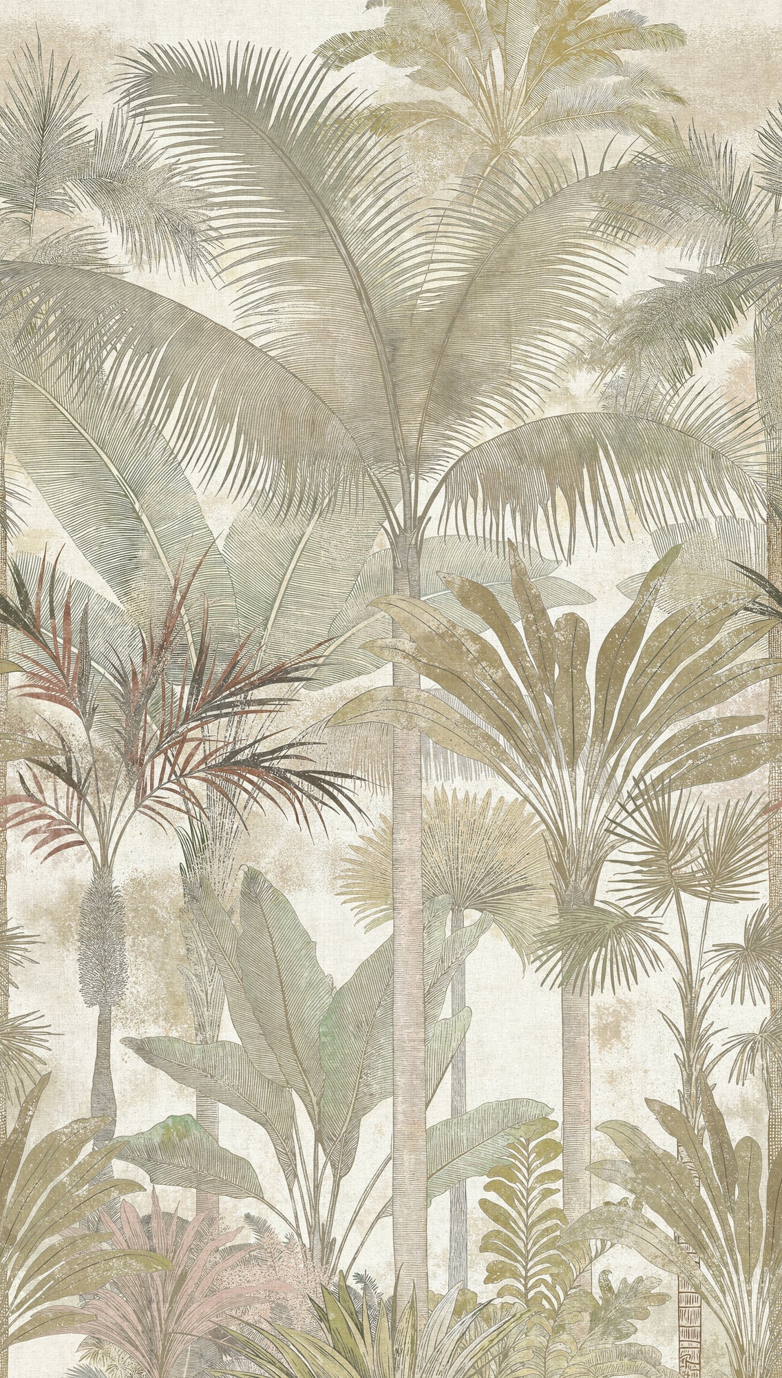 Cuba II-Fototapete Vinyltapete Beige Dschungel