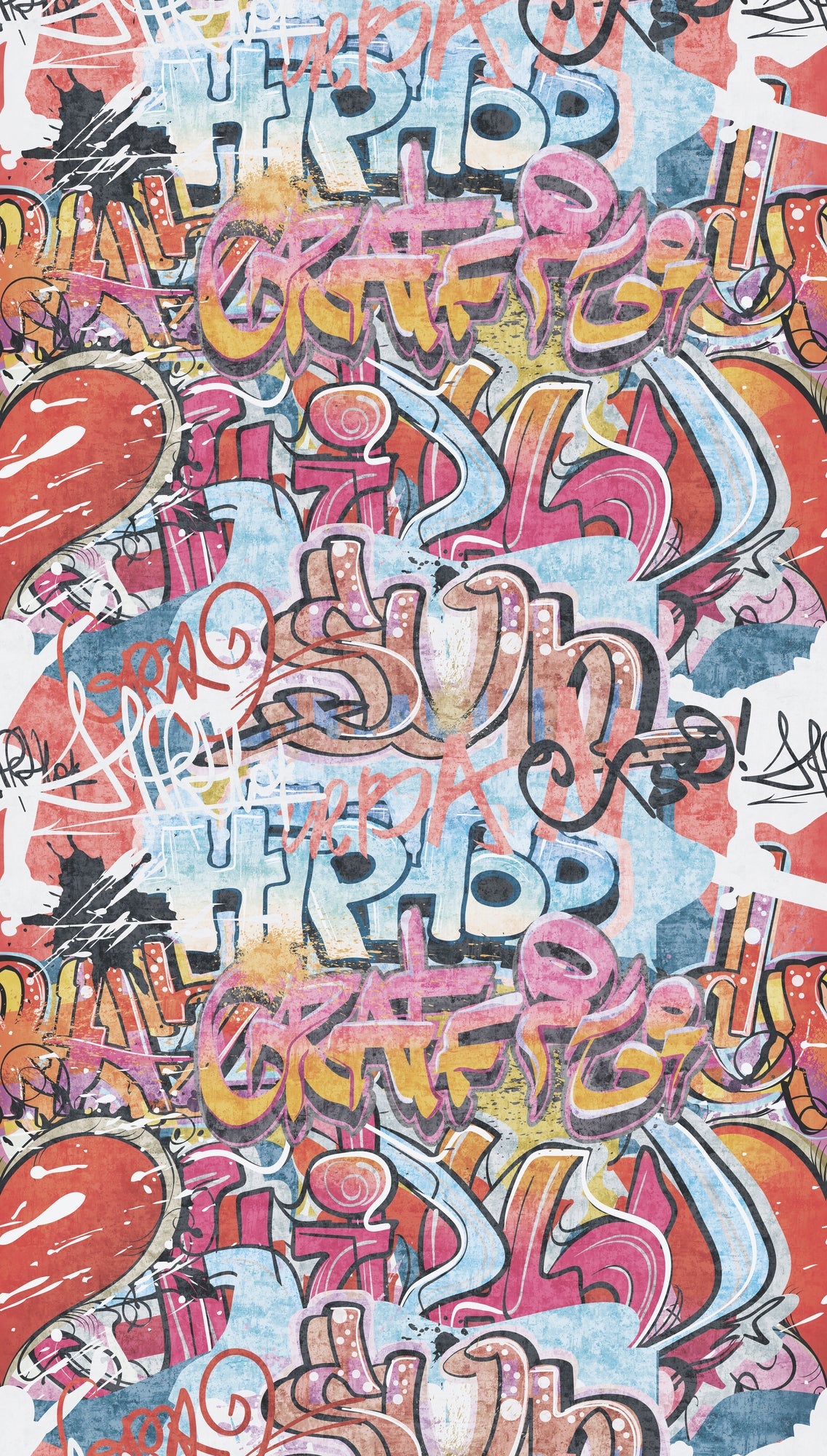 Hochwertige Fototapete Bunt Graffiti