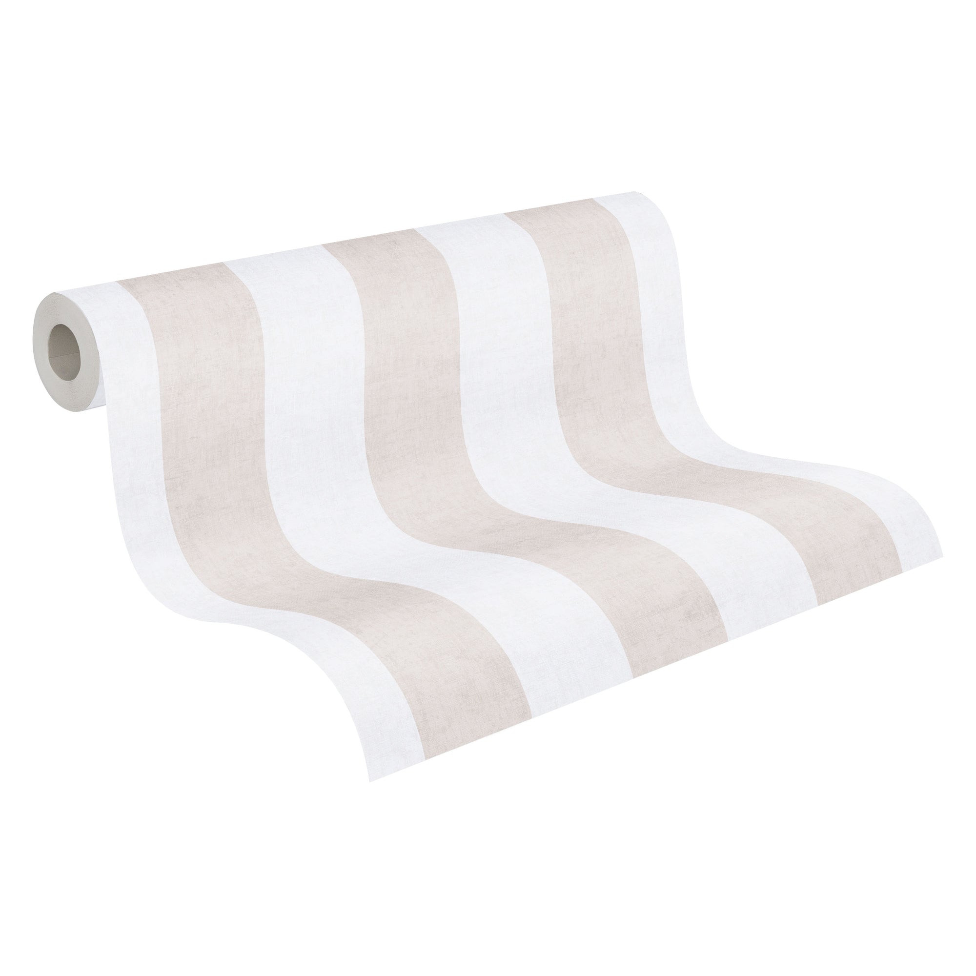 Hochwertige Vliestapete Beige Streifentapete