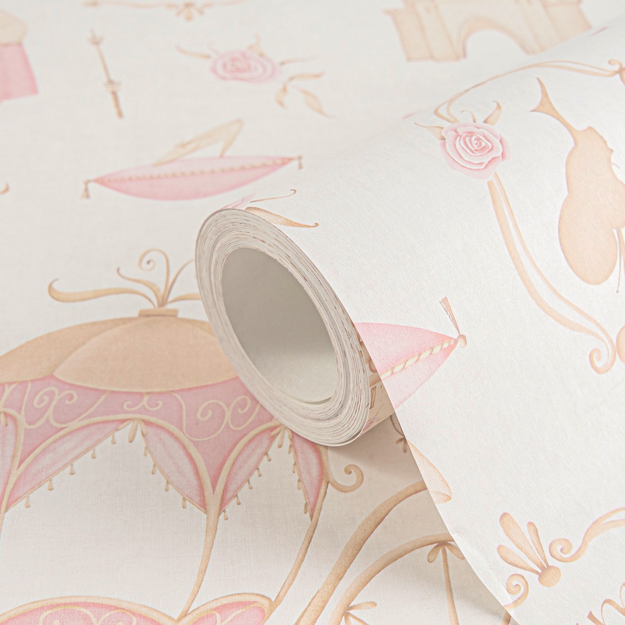Hochwertige Vliestapete Beige Prinzessin