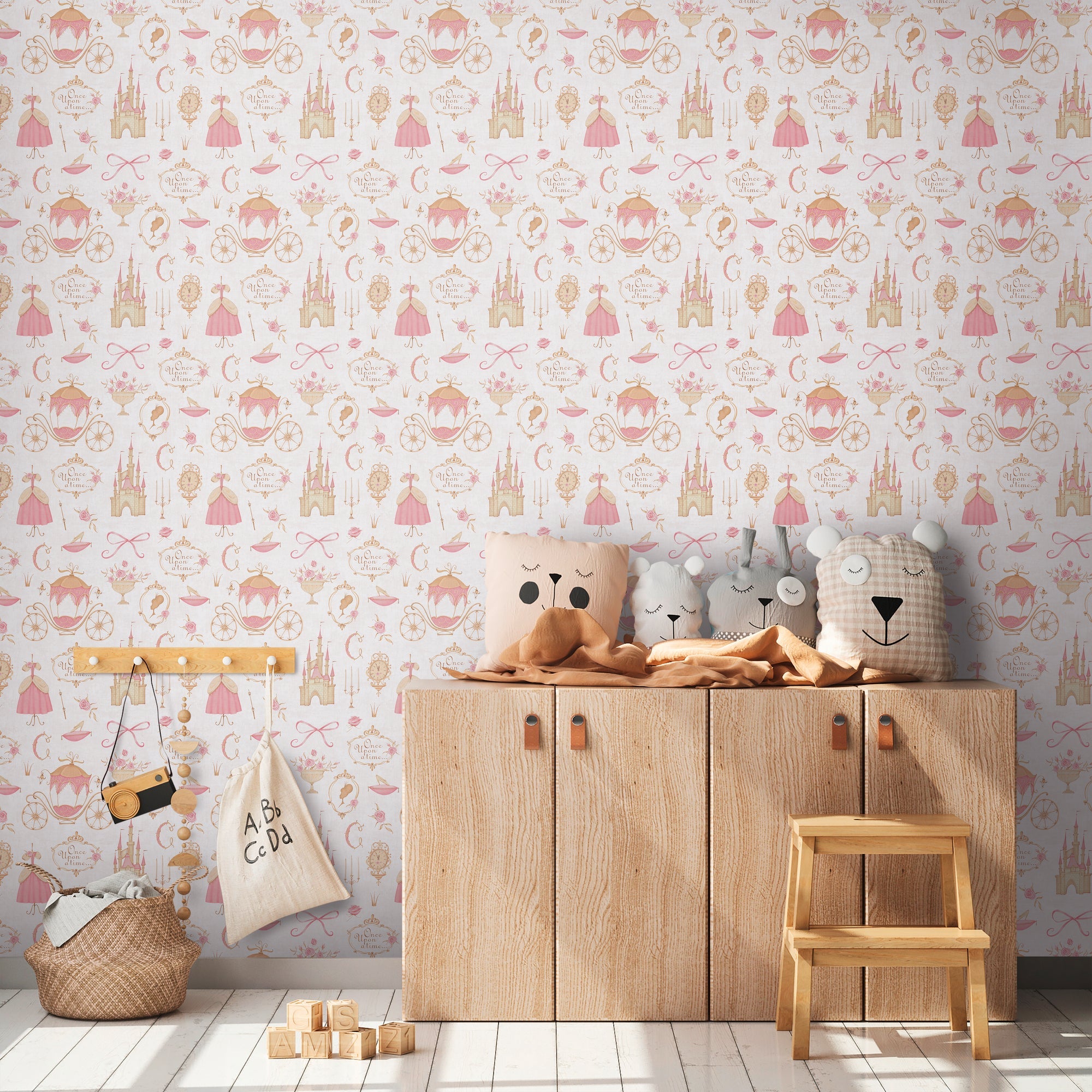 Hochwertige Vliestapete Beige Prinzessin
