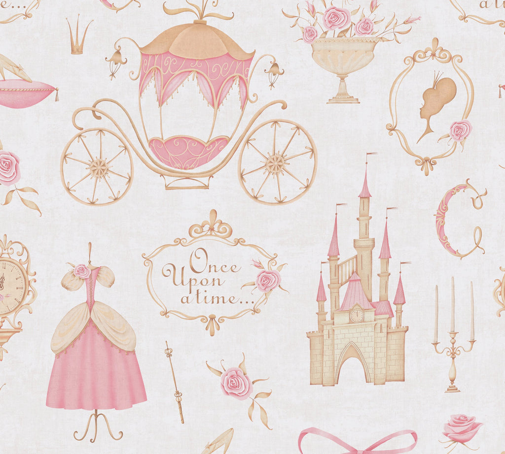 Hochwertige Vliestapete Beige Prinzessin