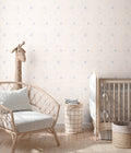 Hochwertige Vliestapete Beige Weltall