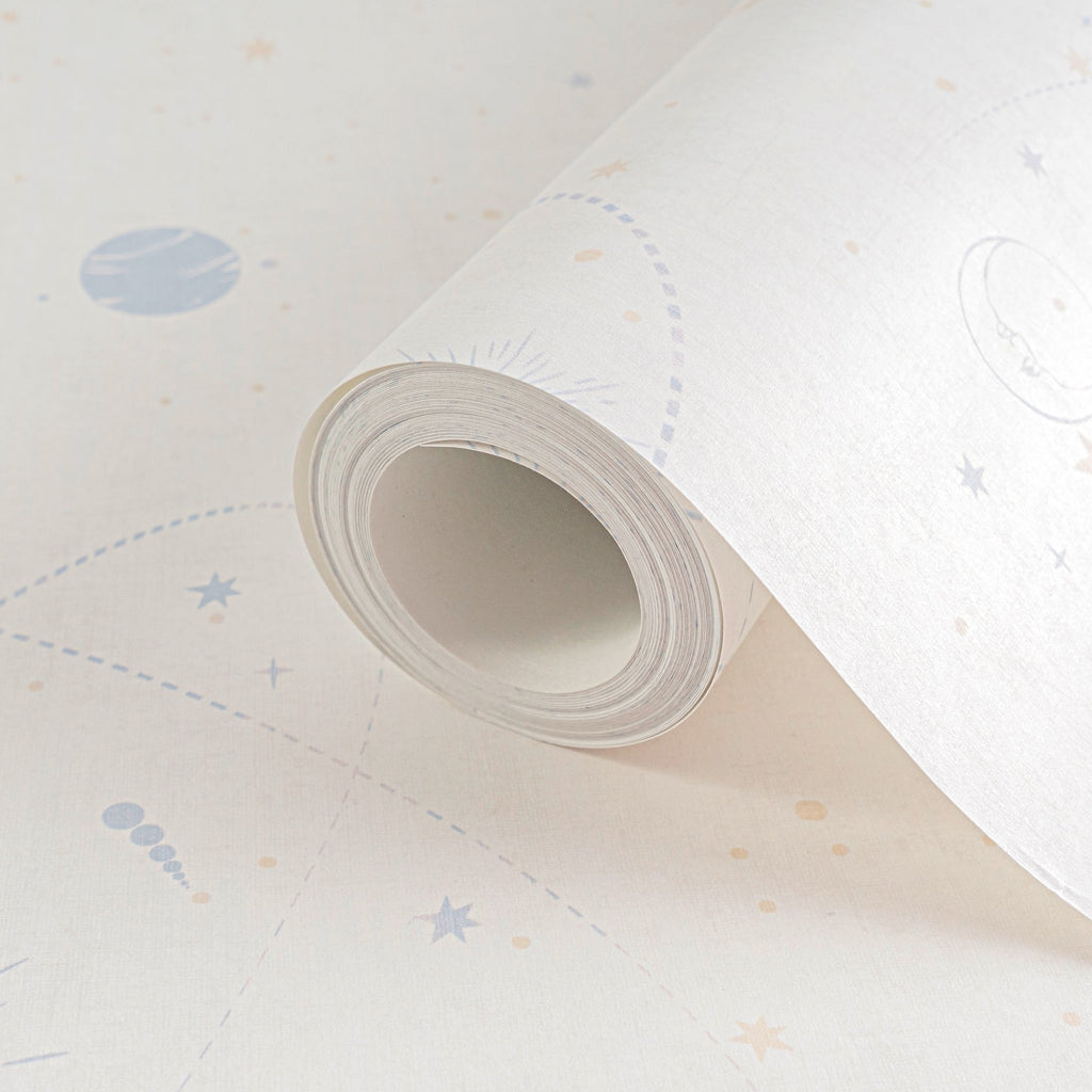 Hochwertige Vliestapete Beige Weltall