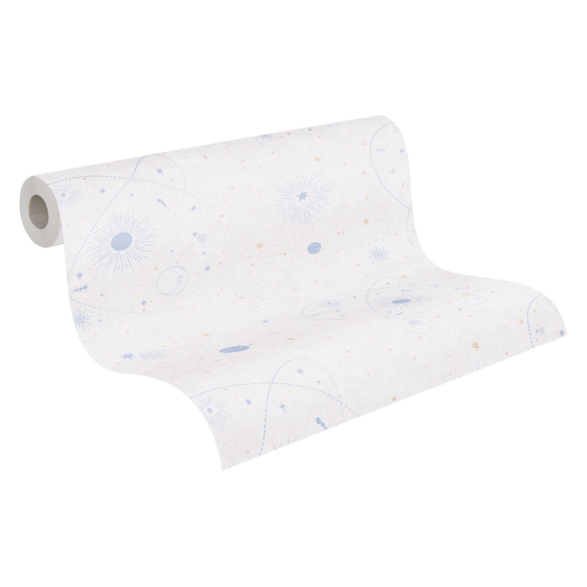 Hochwertige Vliestapete Beige Weltall