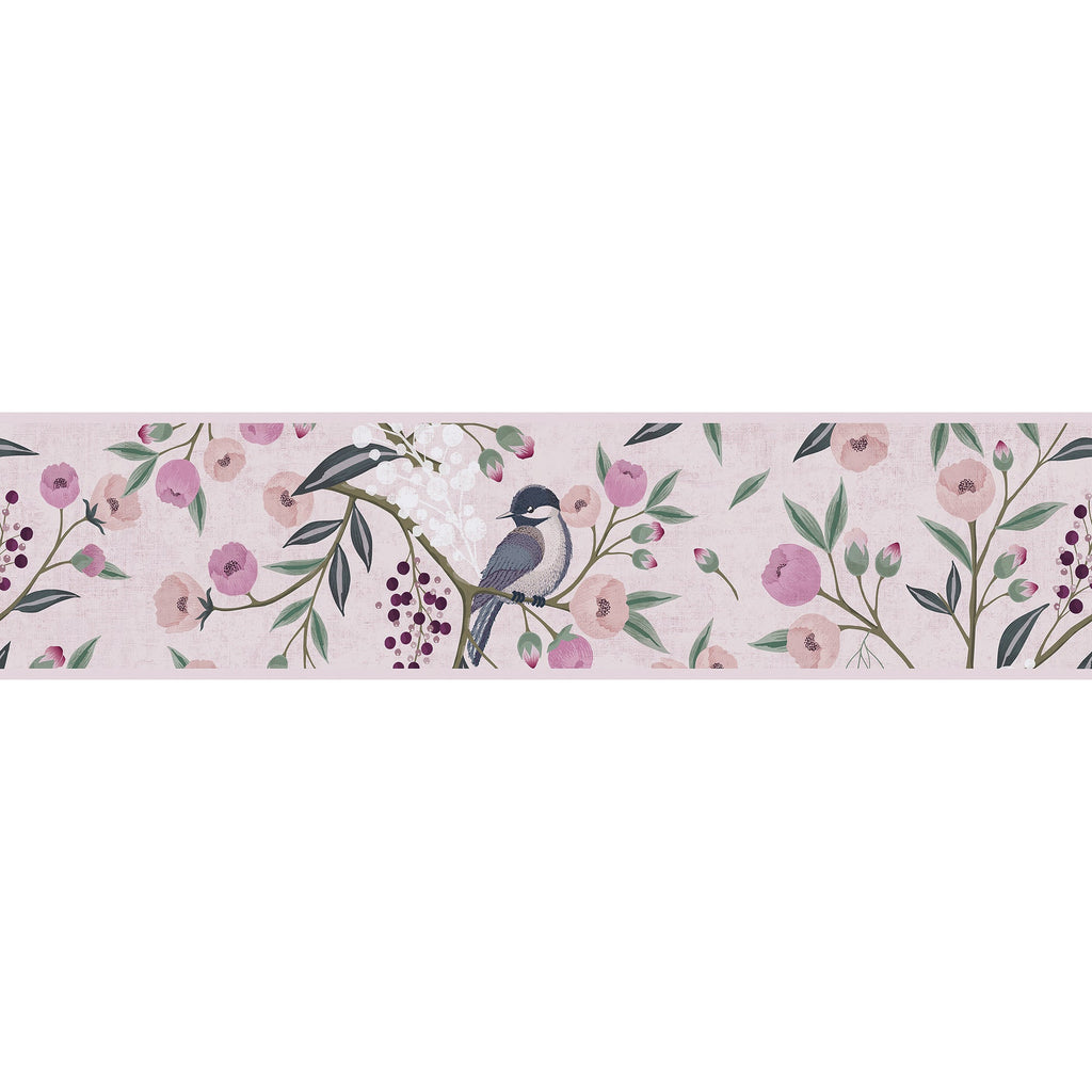 Hochwertige Bordure Bunt Blumenmuster