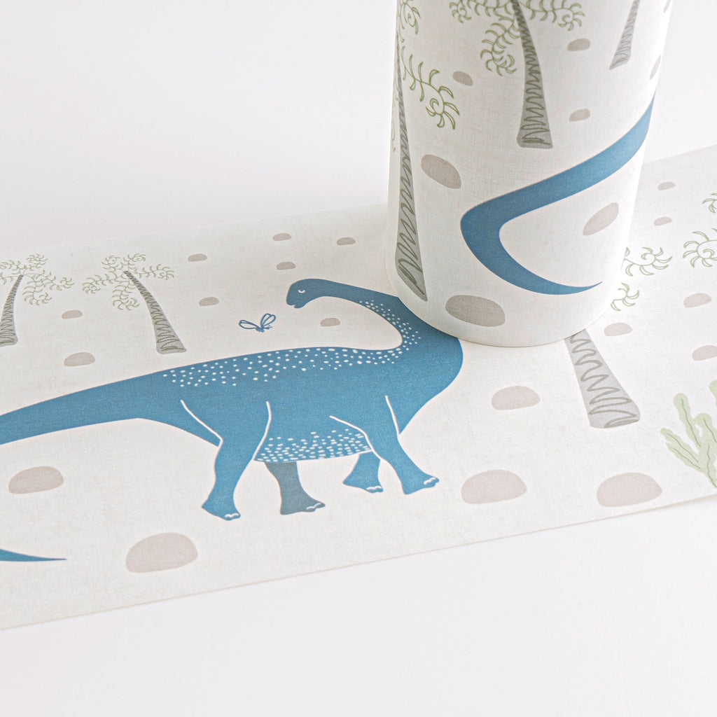 Hochwertige Bordure Blau Dinos