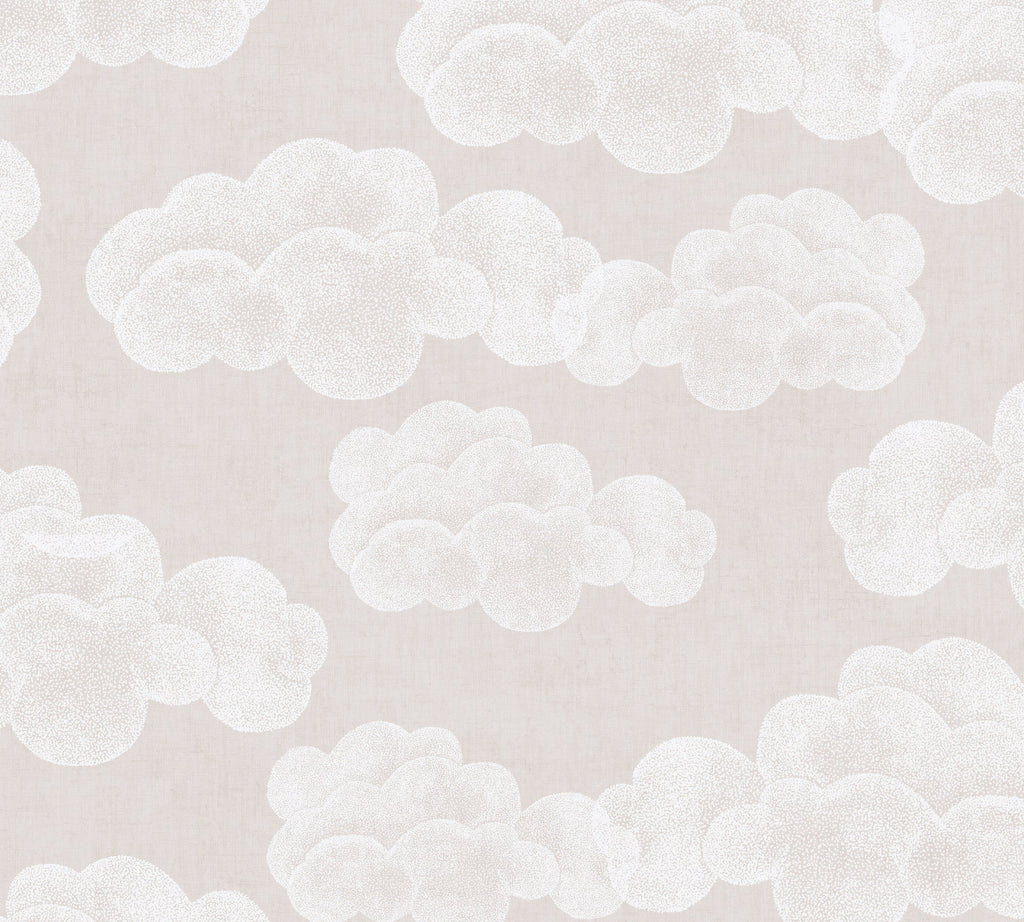 Hochwertige Vliestapete Beige Wolken