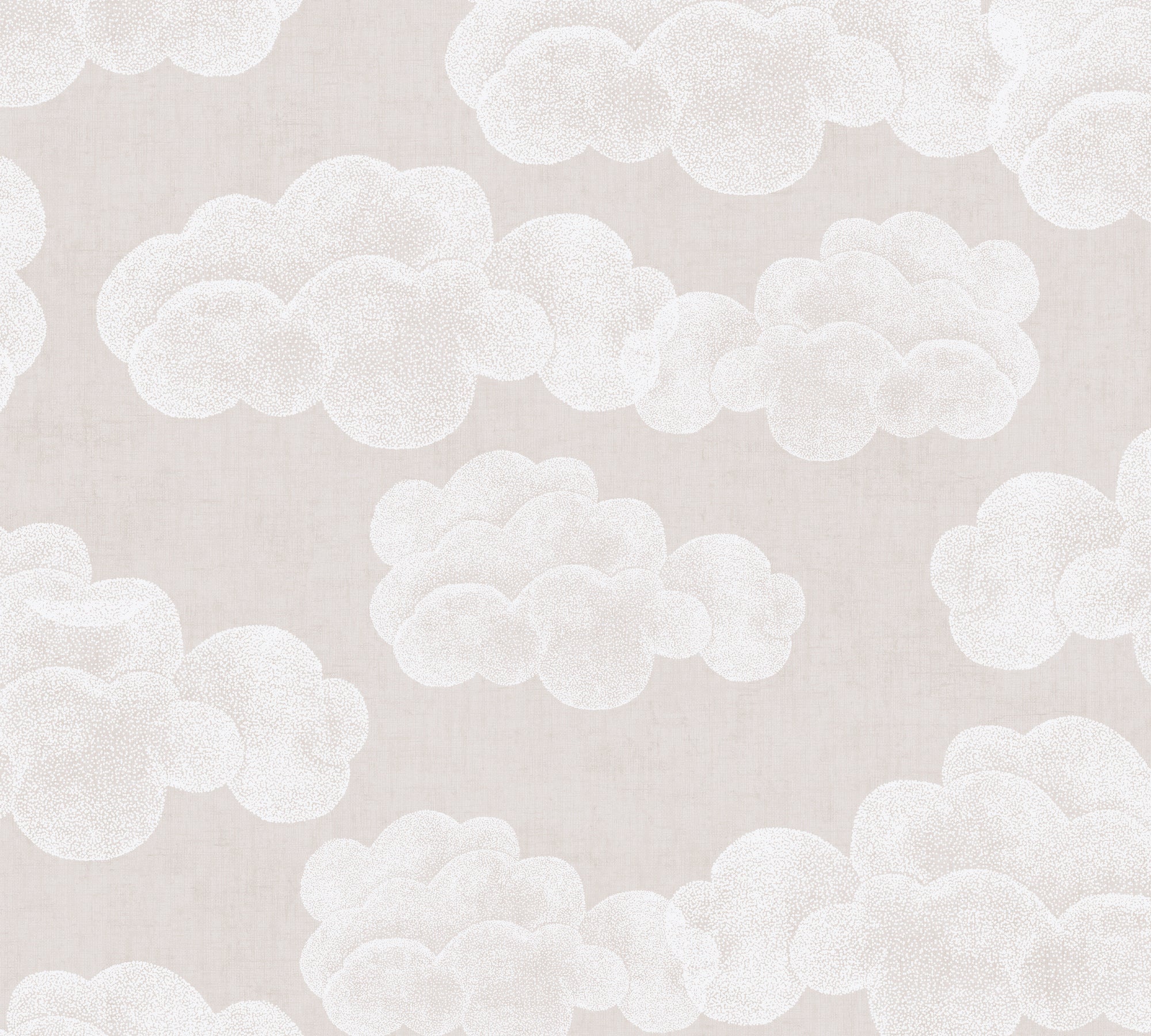 Hochwertige Vliestapete Beige Wolken