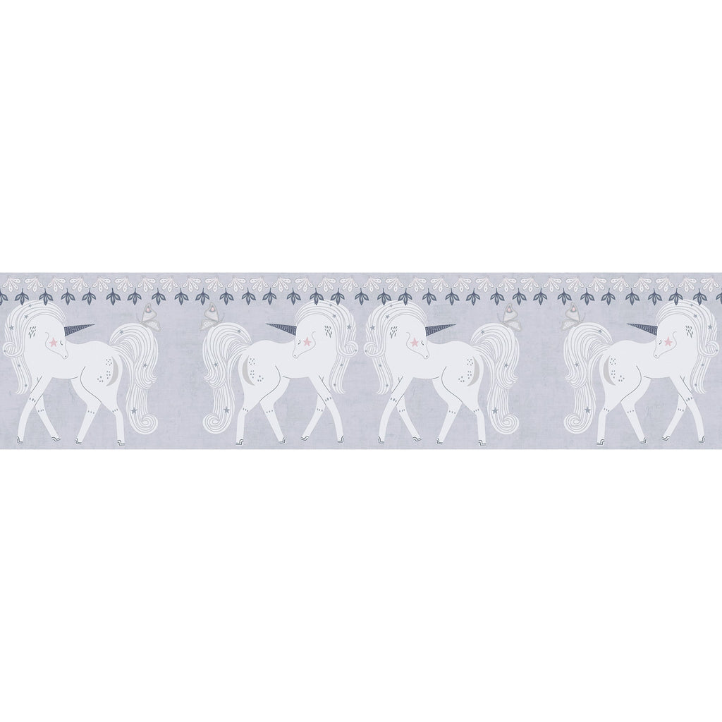 Hochwertige Bordure Grau Einhorn