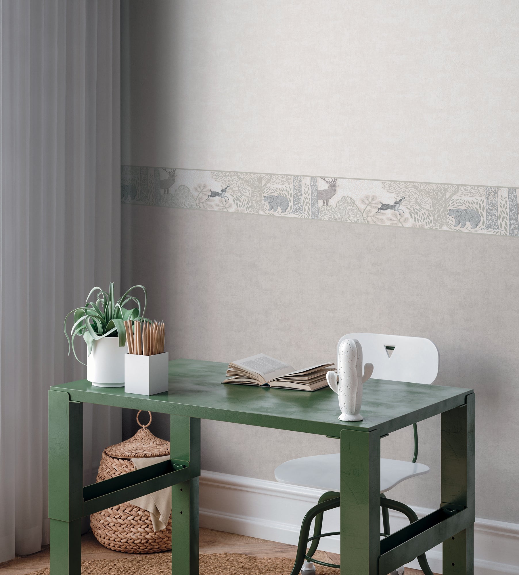 Hochwertige Bordure Braun Natur