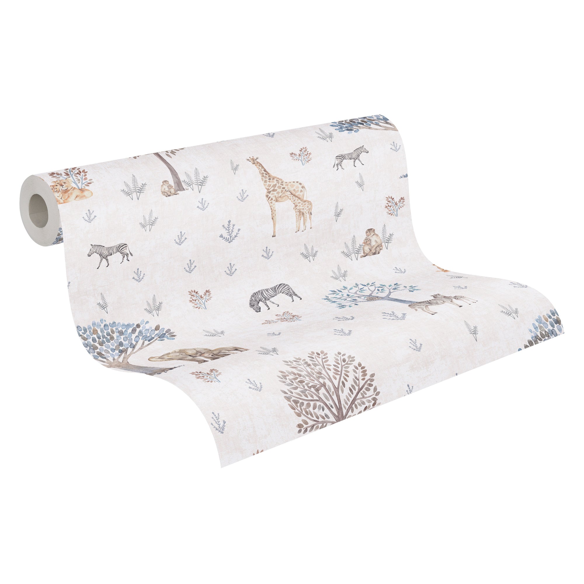 Hochwertige Vliestapete Beige Tiere