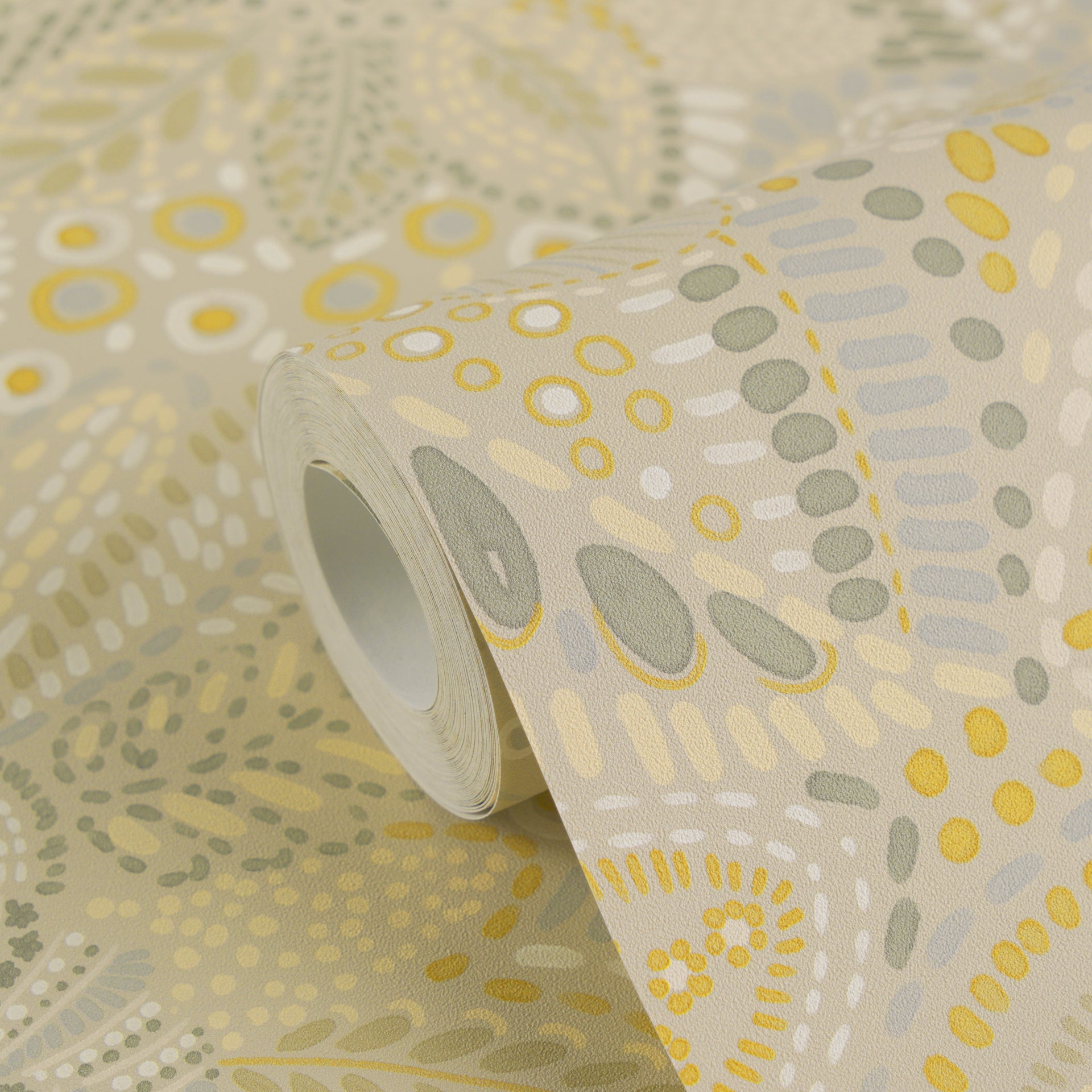 Cuba II-Vliestapete Vinyltapete Beige Floral