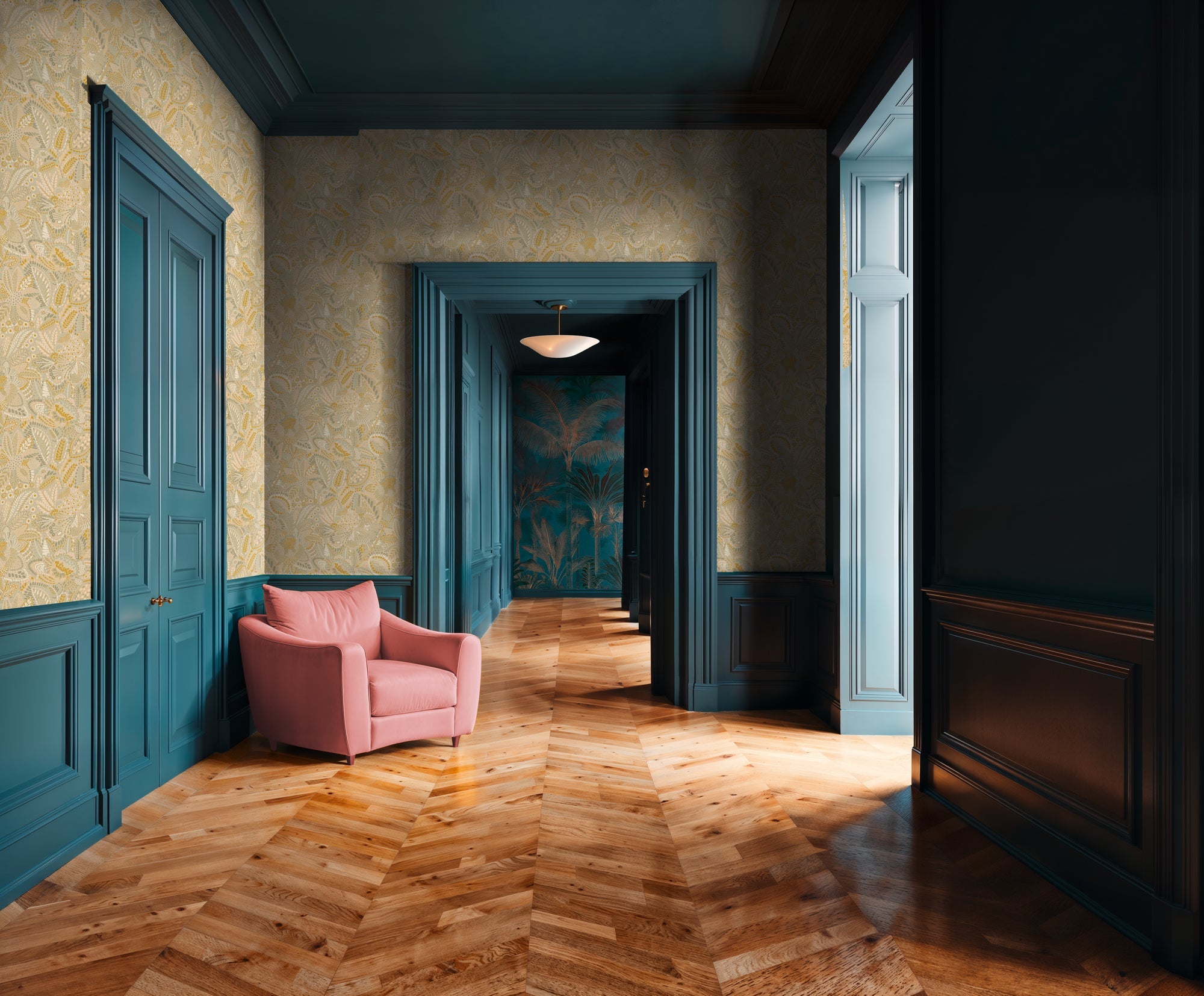 Cuba II-Vliestapete Vinyltapete Beige Floral