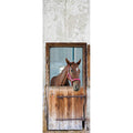 Fotomural Panel XXL 5 - Modern wall mural stable door with horse on premium smooth vinyl