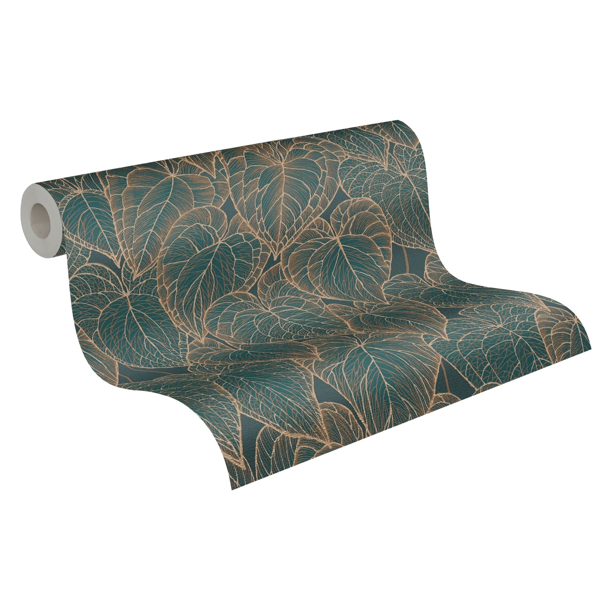 Hochwertige Vliestapete Braun Floral
