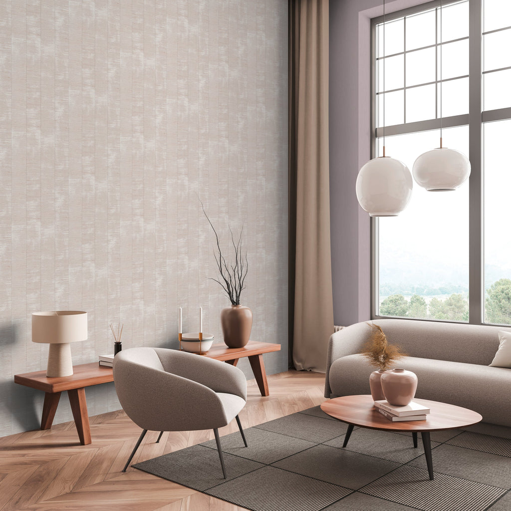 Hochwertige Vliestapete Beige Streifentapete