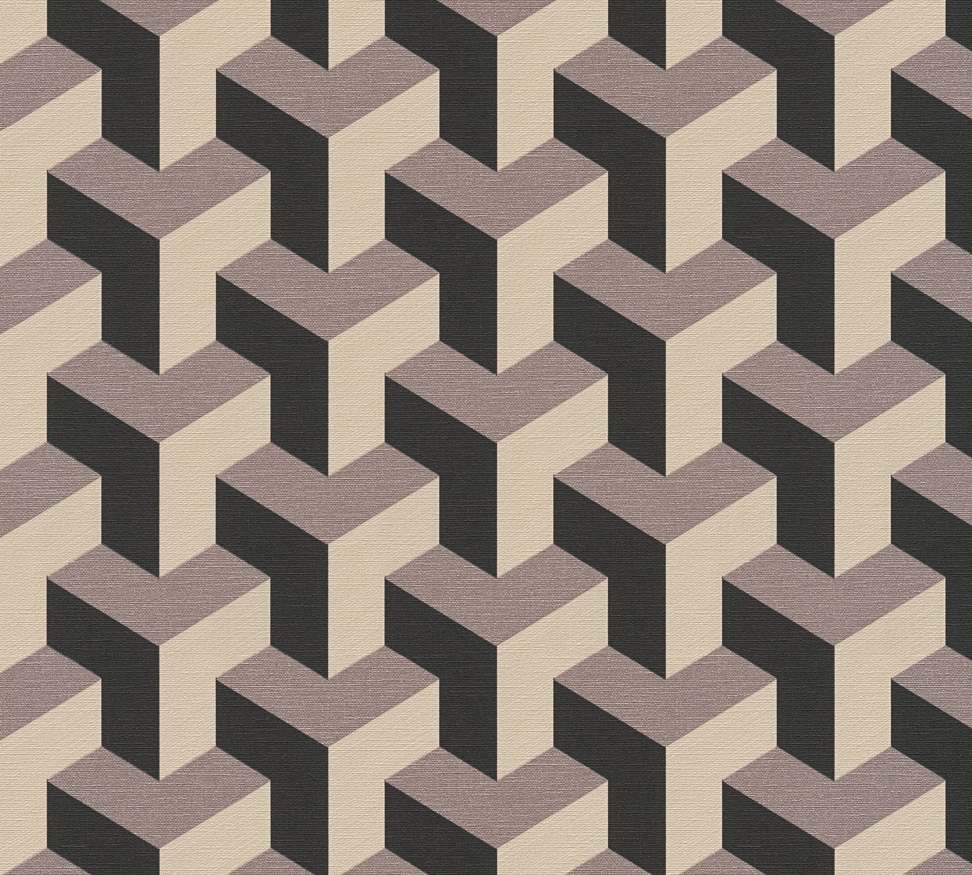 Hochwertige Vliestapete Beige Grafik