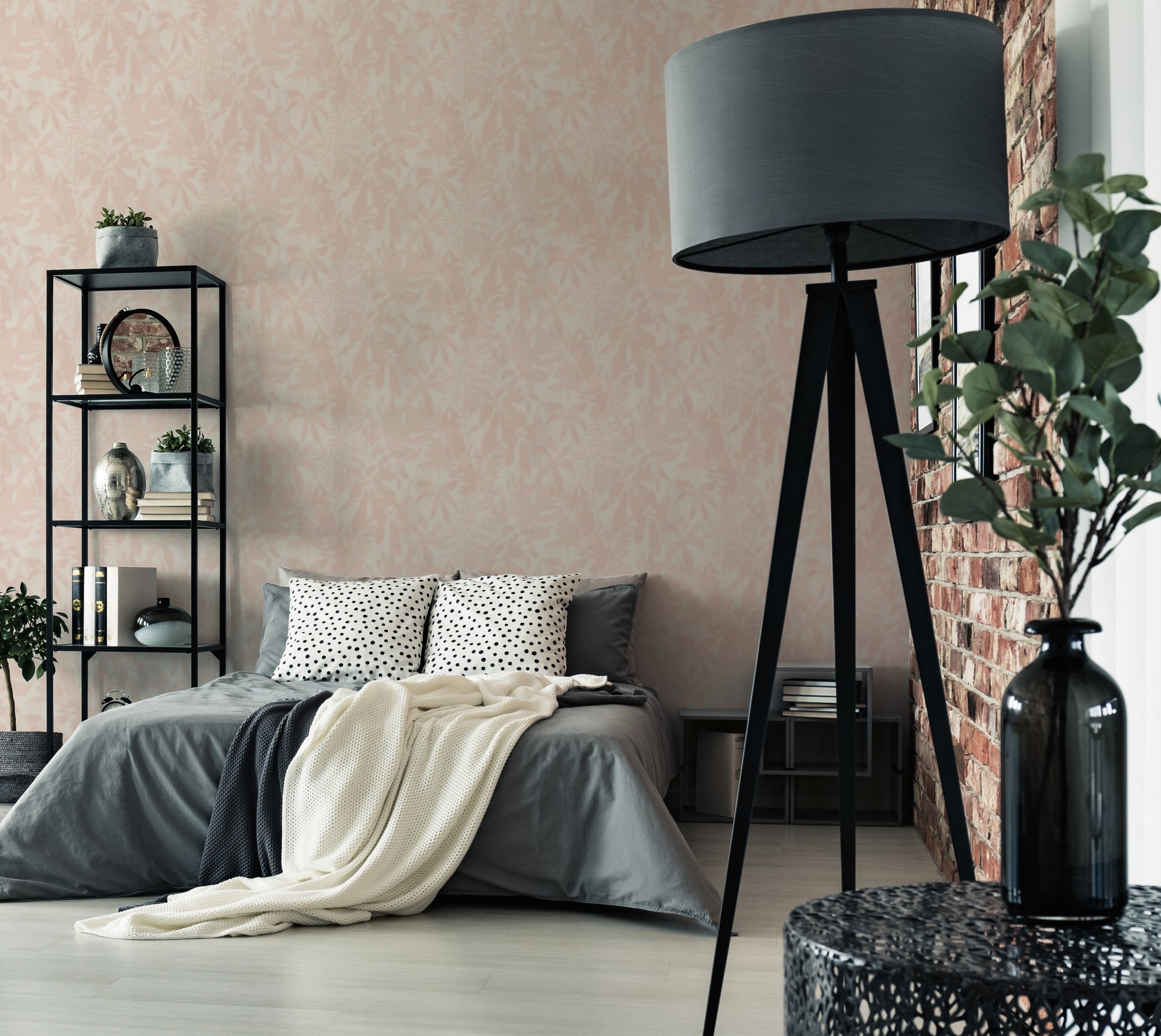 Hochwertige Vliestapete Creme Floral