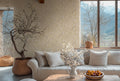 Hochwertige Vliestapete Beige Floral