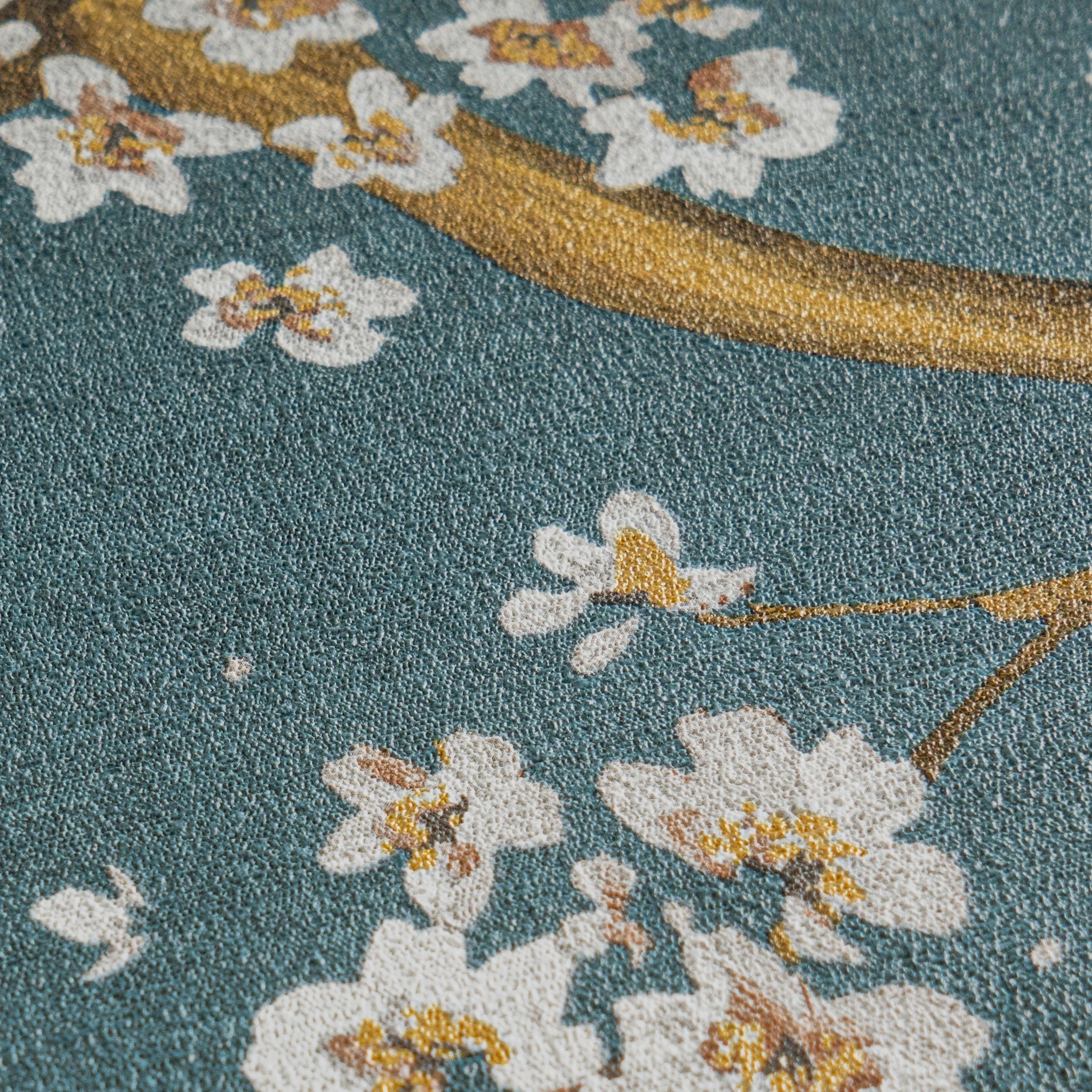 Hochwertige Vliestapete Blau Floral