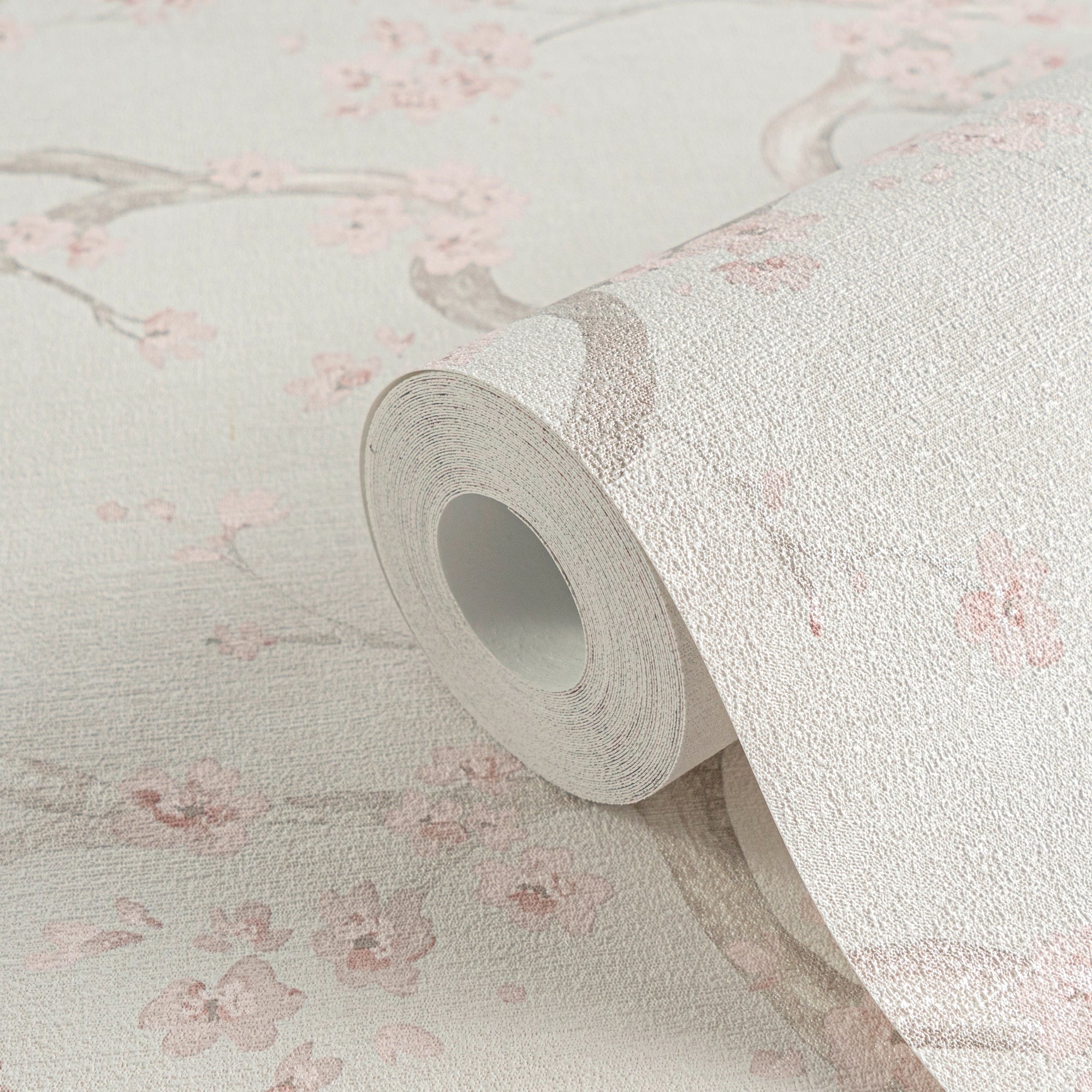 Hochwertige Vliestapete Creme Floral