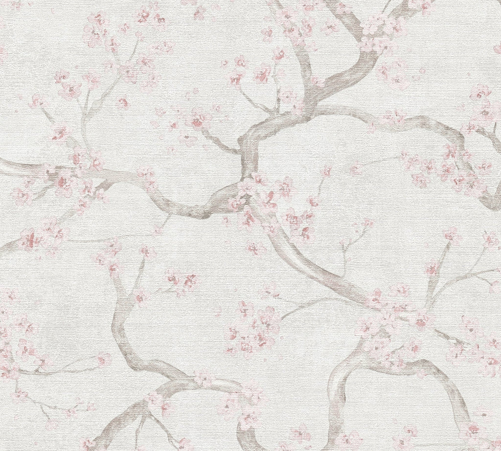Hochwertige Vliestapete Creme Floral