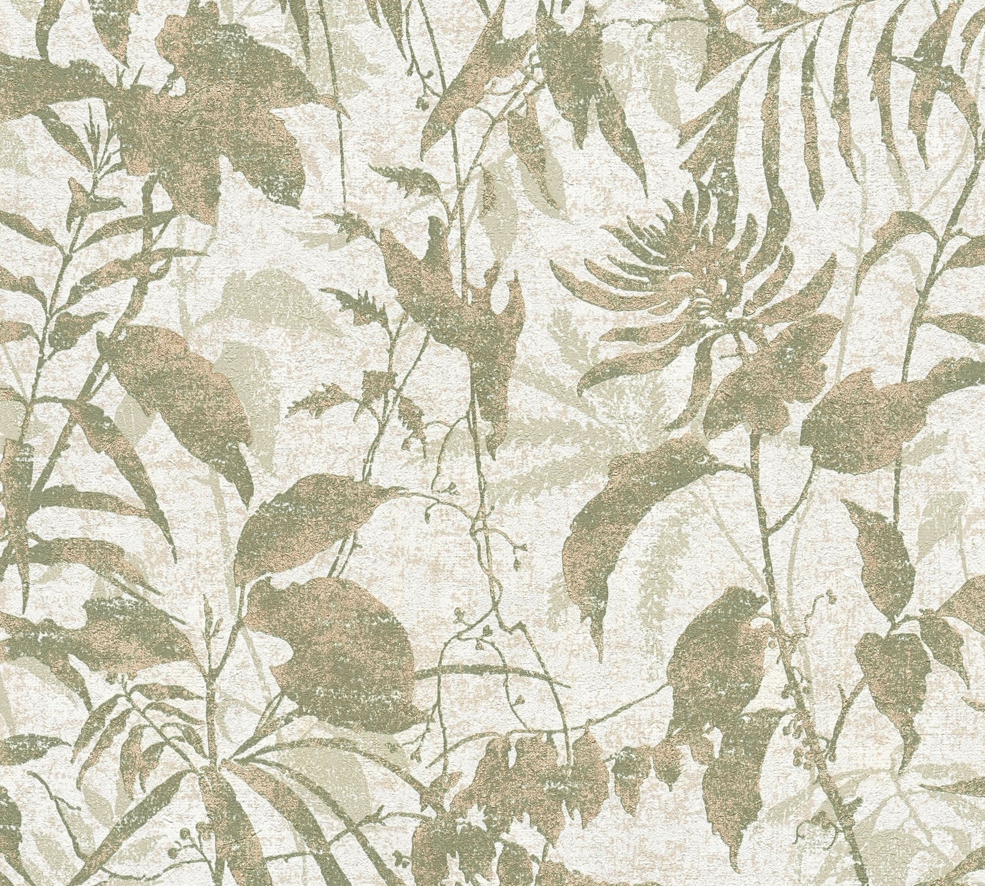 Hochwertige Vliestapete Creme Floral