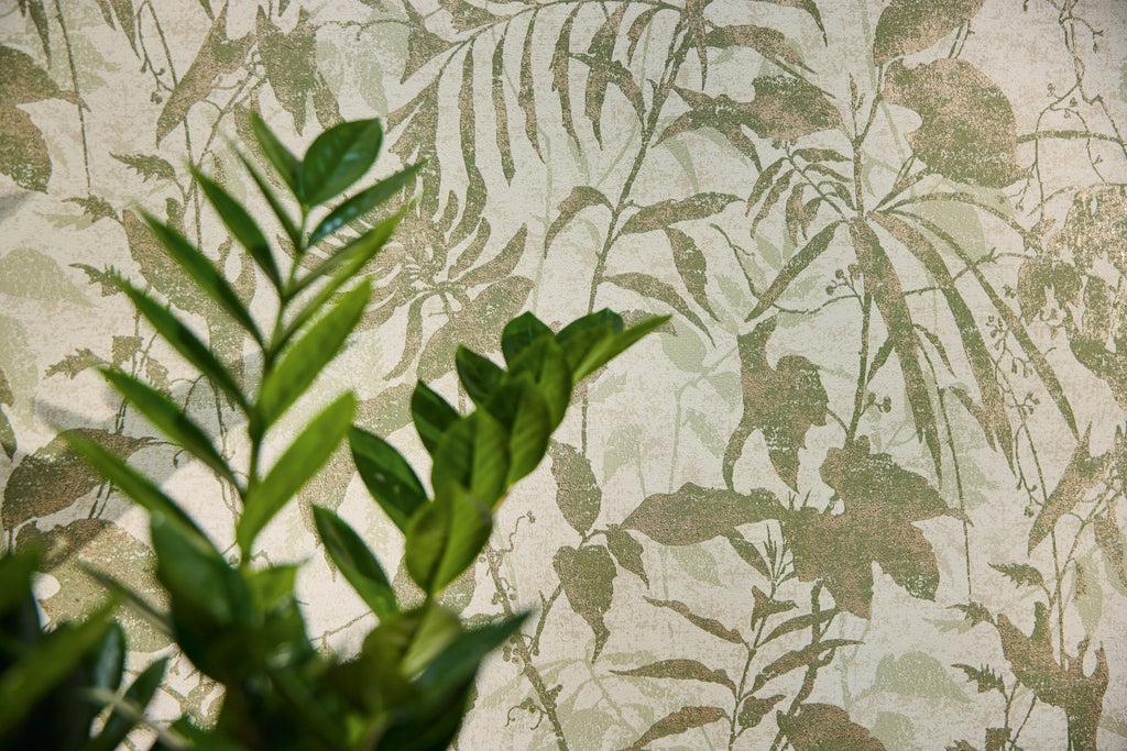 Hochwertige Vliestapete Creme Floral