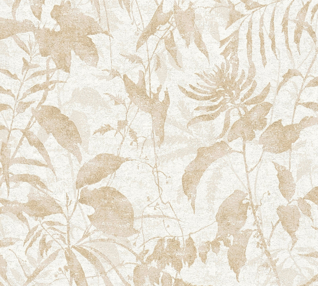 Hochwertige Vliestapete Creme Floral
