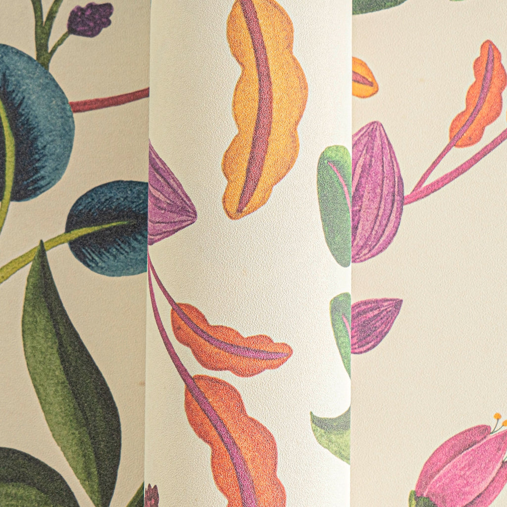 Hochwertige Vliestapete Creme Floral