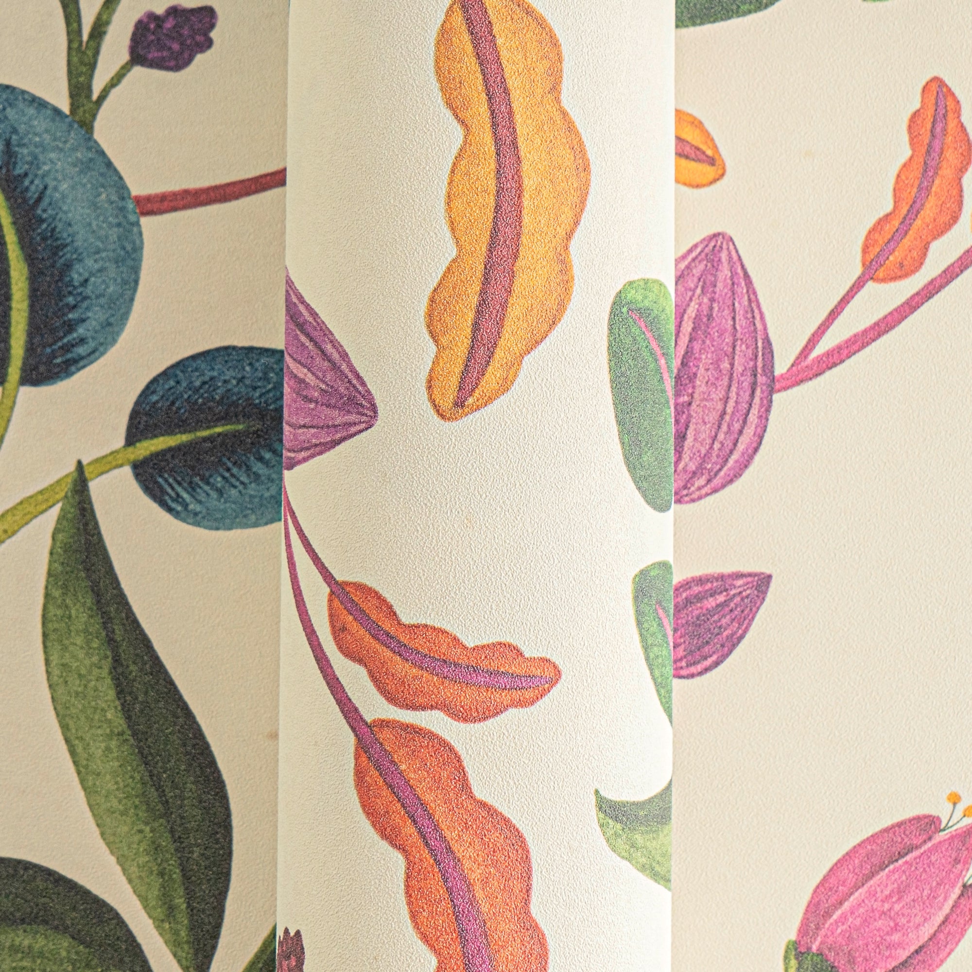 Hochwertige Vliestapete Creme Floral