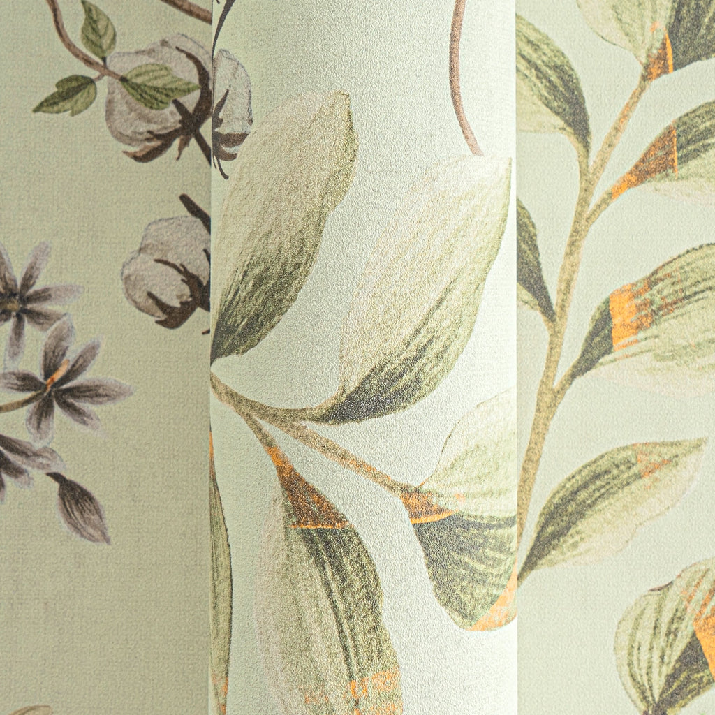Hochwertige Vliestapete Braun Floral