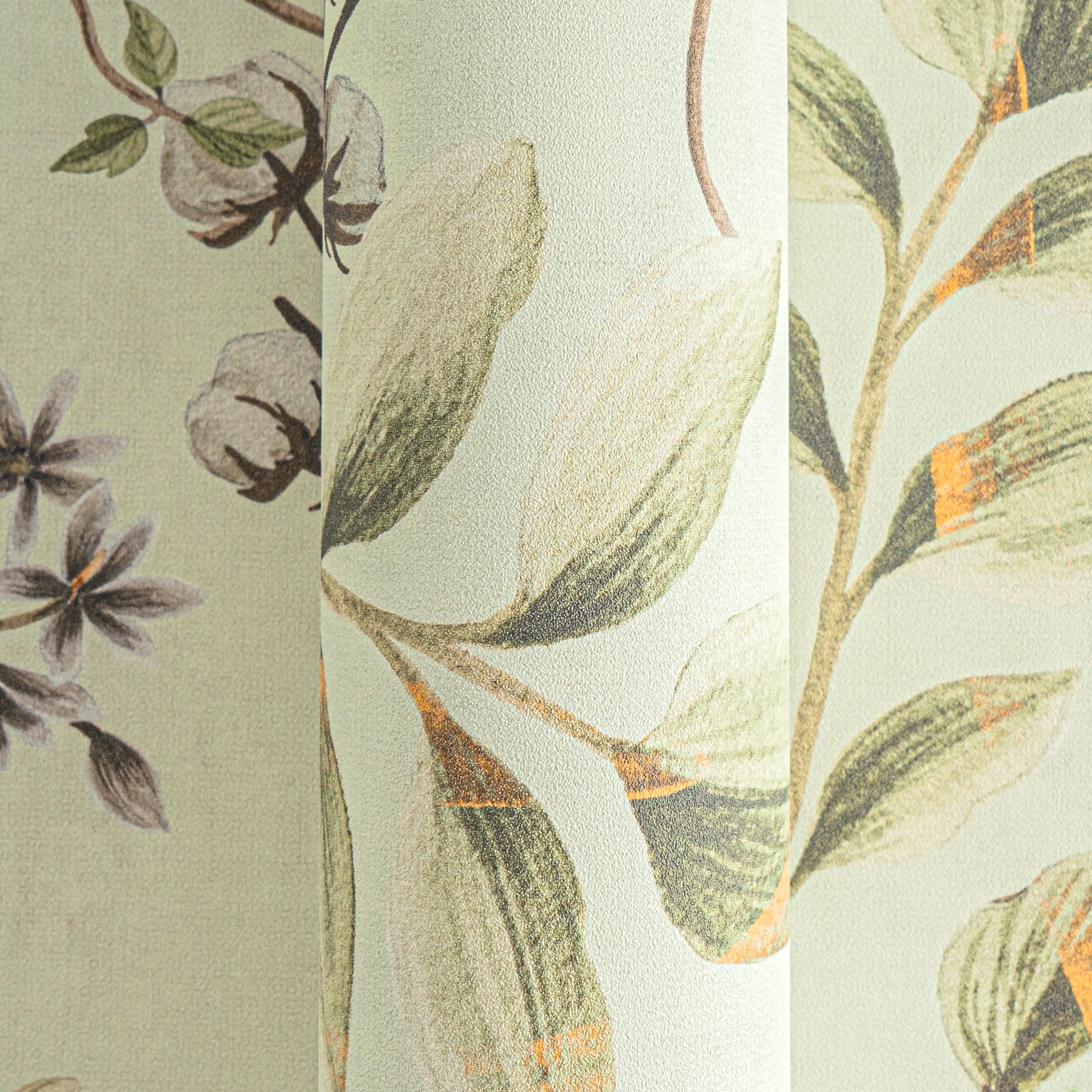 Hochwertige Vliestapete Braun Floral