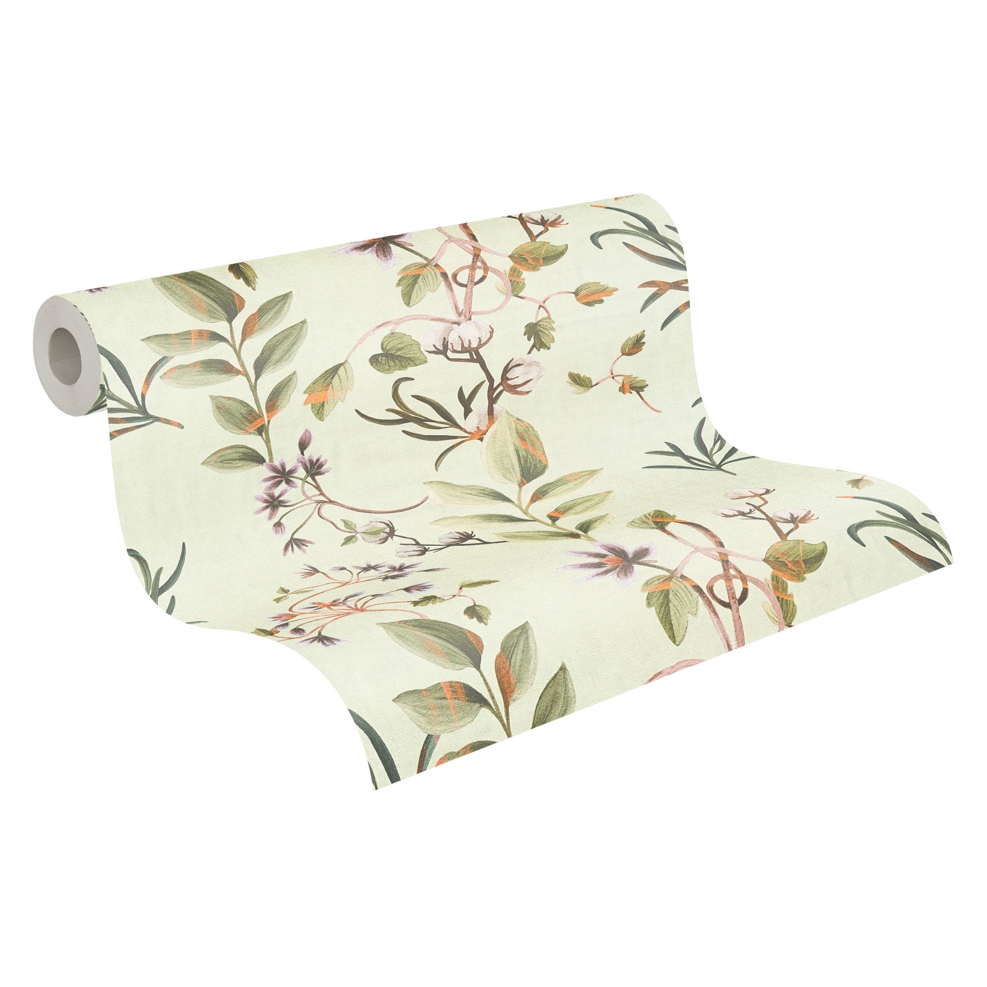 Hochwertige Vliestapete Braun Floral