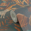 Hochwertige Vliestapete Blau Tiere