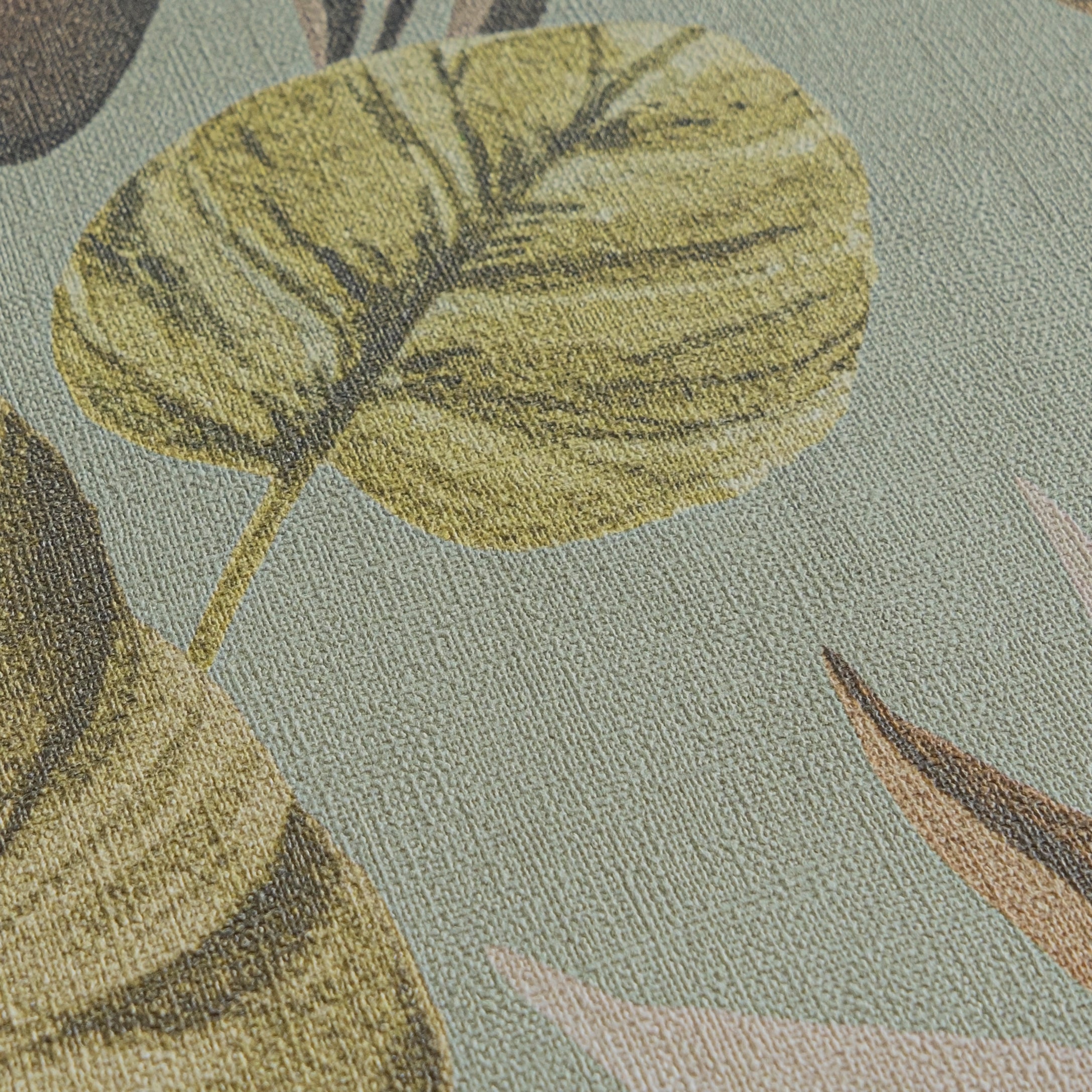 Hochwertige Vliestapete Braun Floral