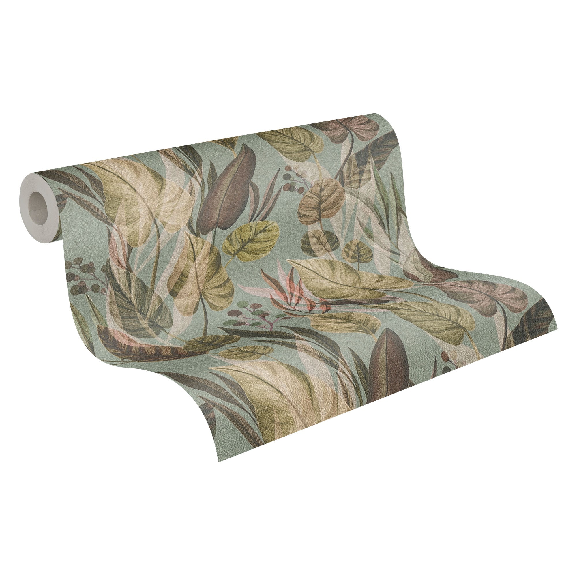 Hochwertige Vliestapete Braun Floral