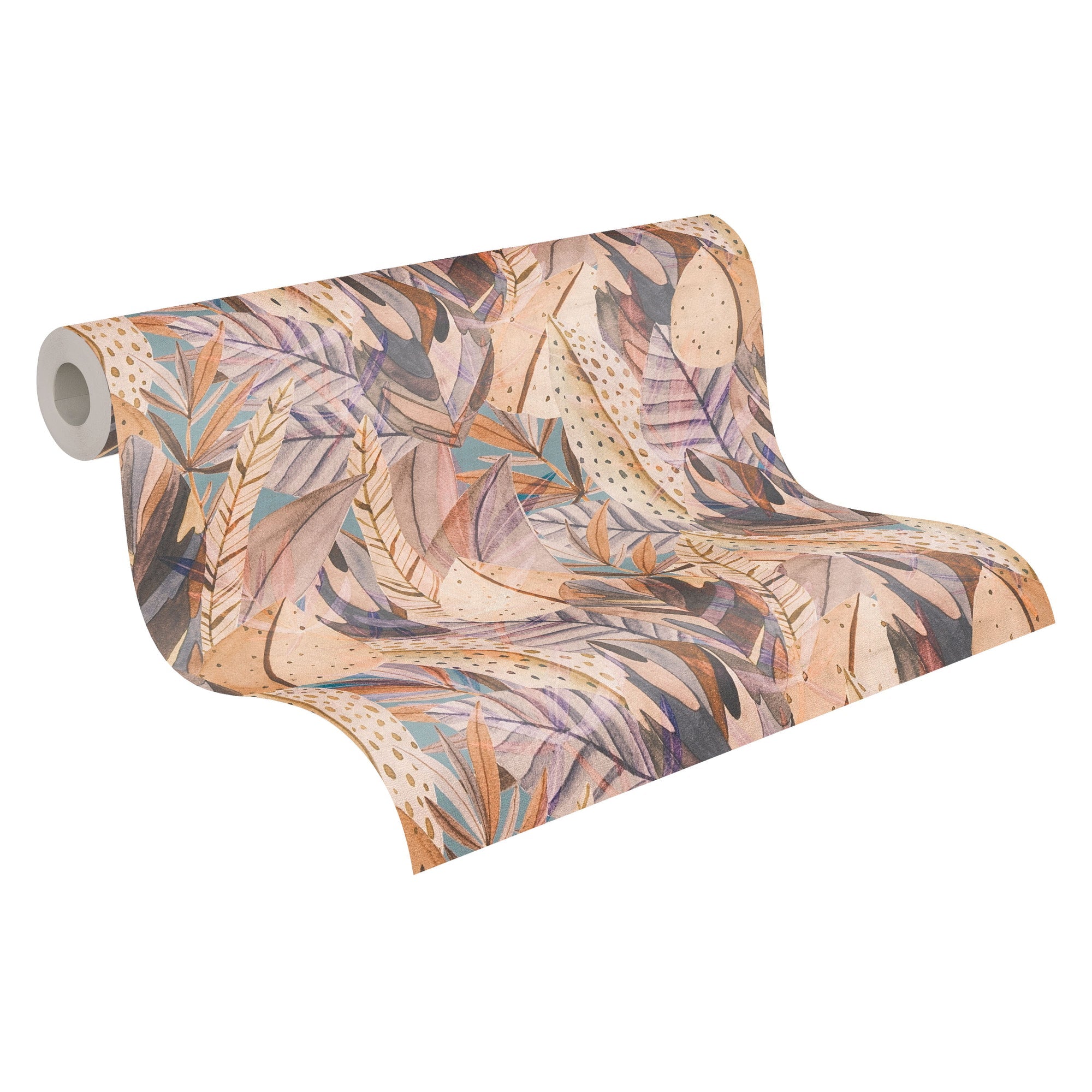 Hochwertige Vliestapete Braun Floral