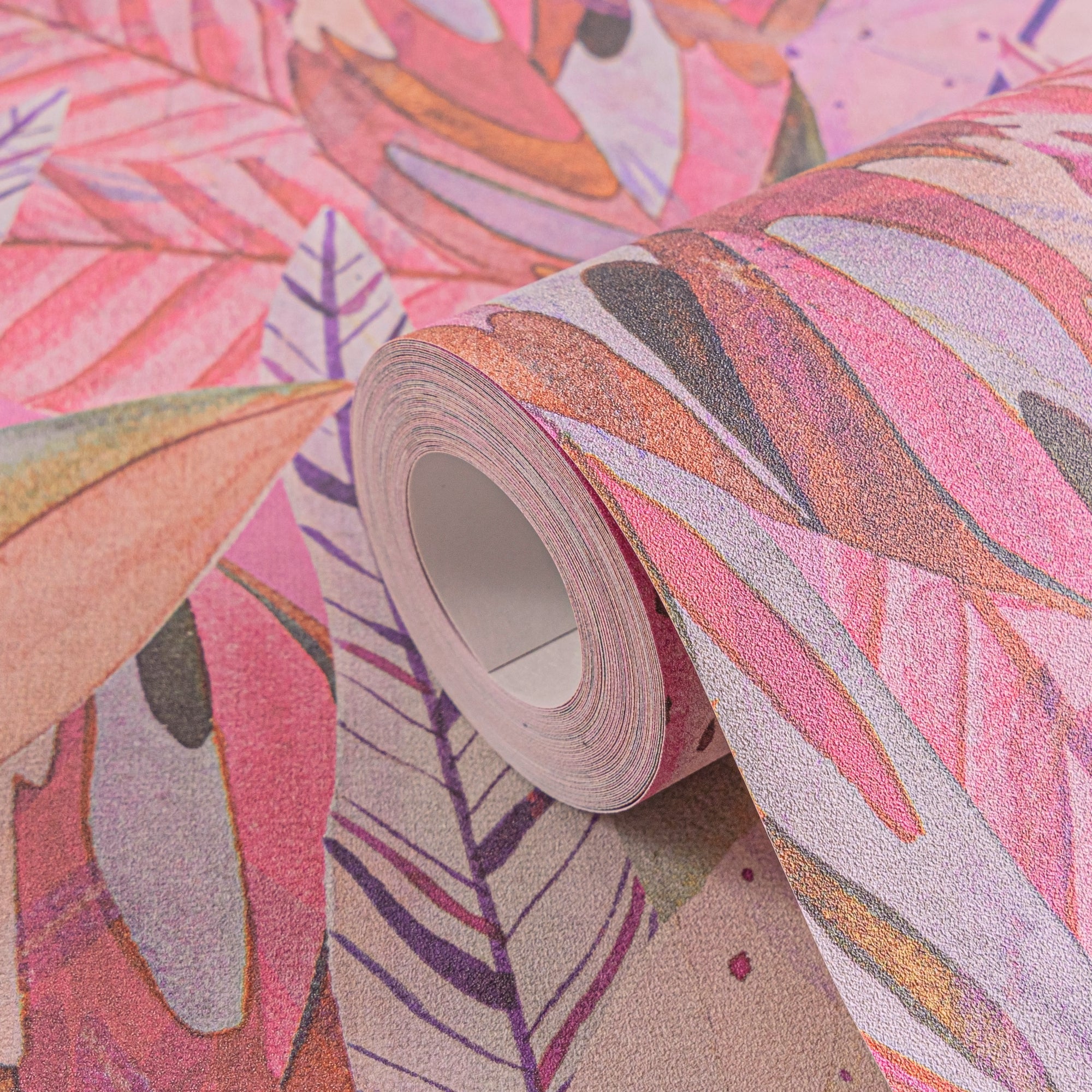 Hochwertige Vliestapete Pink Floral