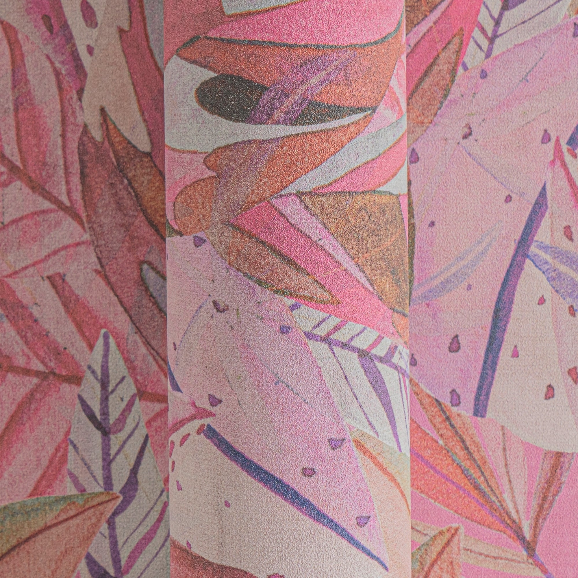 Hochwertige Vliestapete Pink Floral
