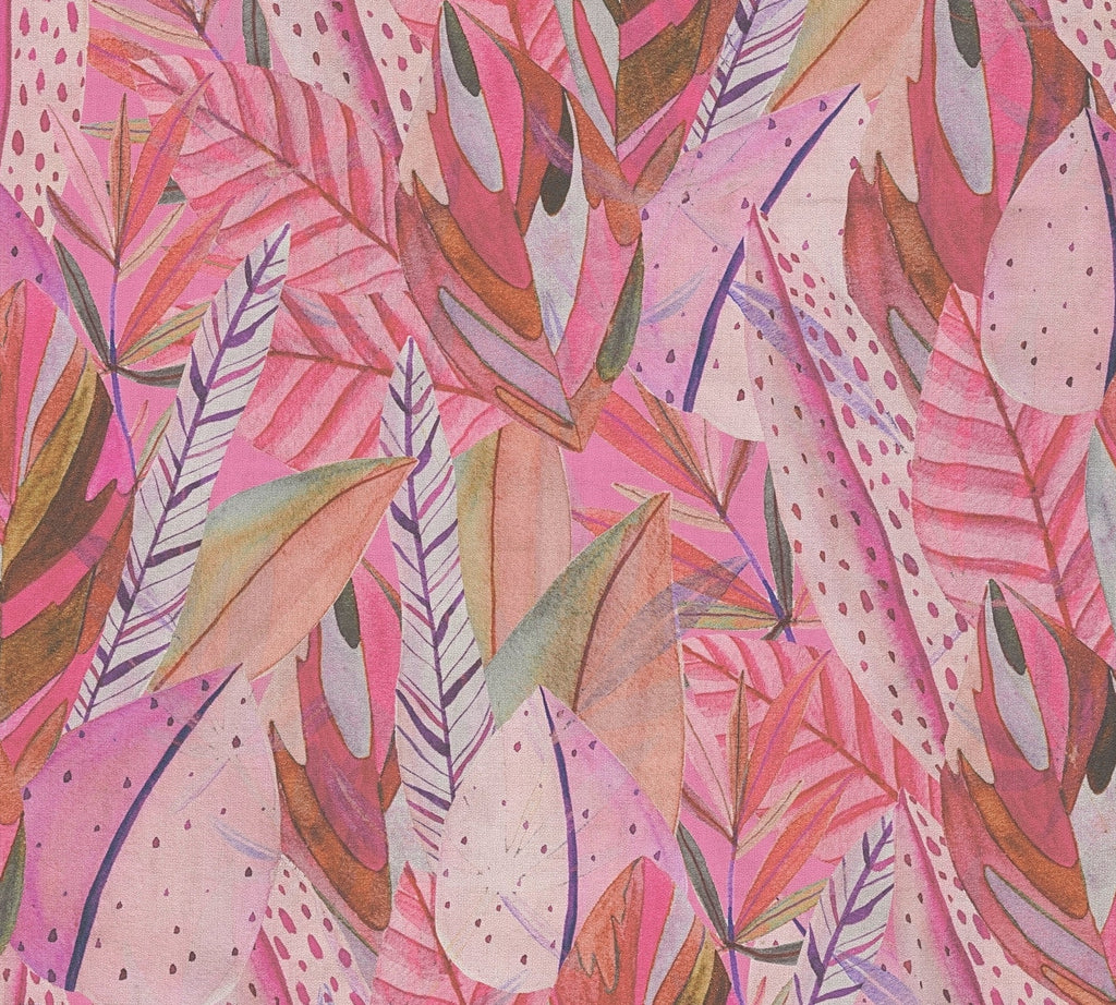 Hochwertige Vliestapete Pink Floral