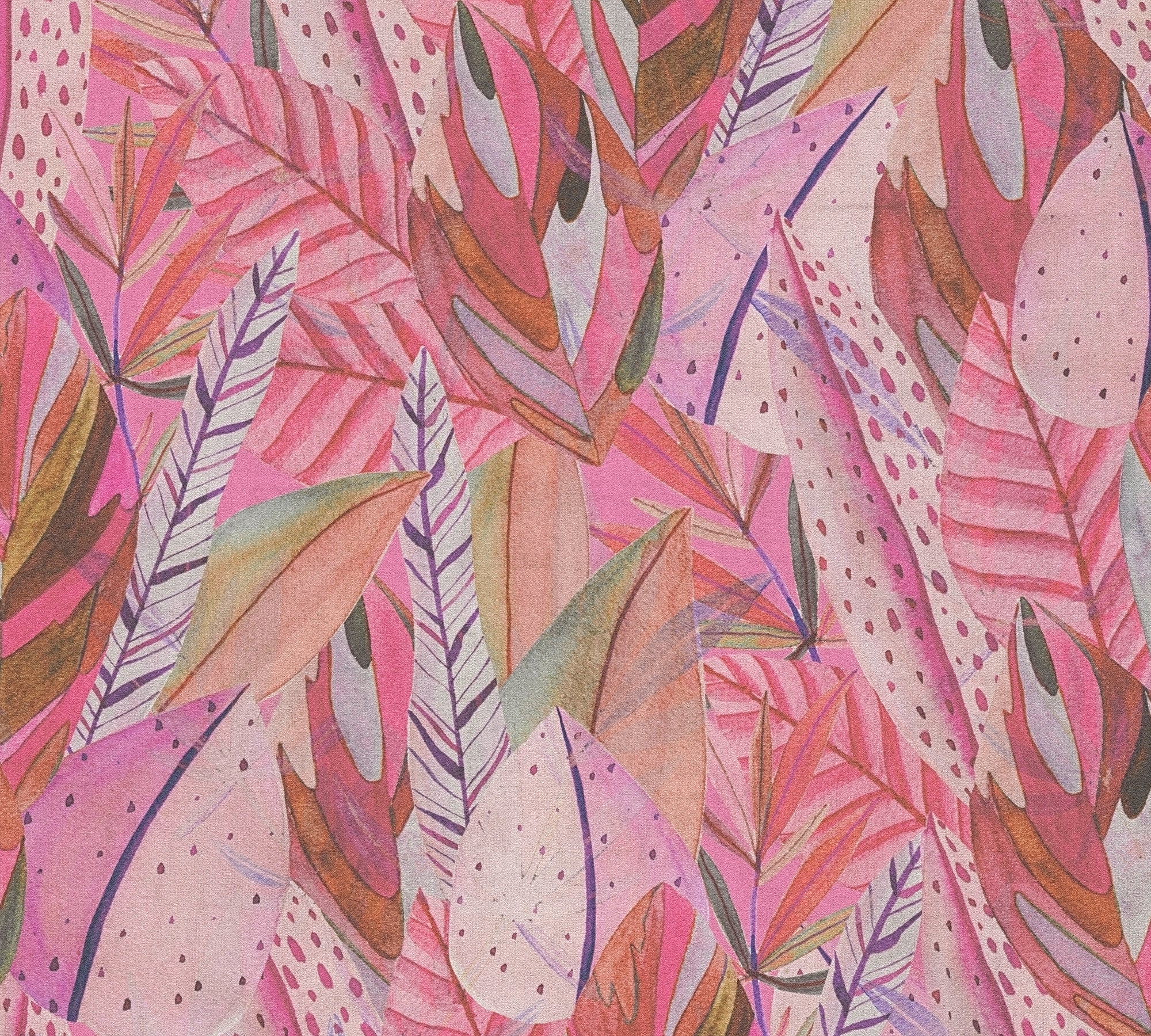 Hochwertige Vliestapete Pink Floral