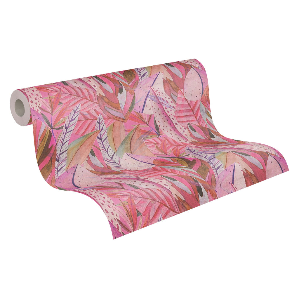 Hochwertige Vliestapete Pink Floral