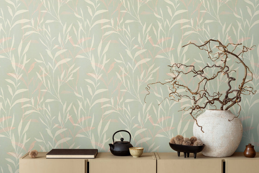 Hochwertige Vliestapete Creme Floral