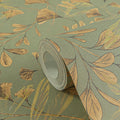 Hochwertige Vliestapete Braun Floral