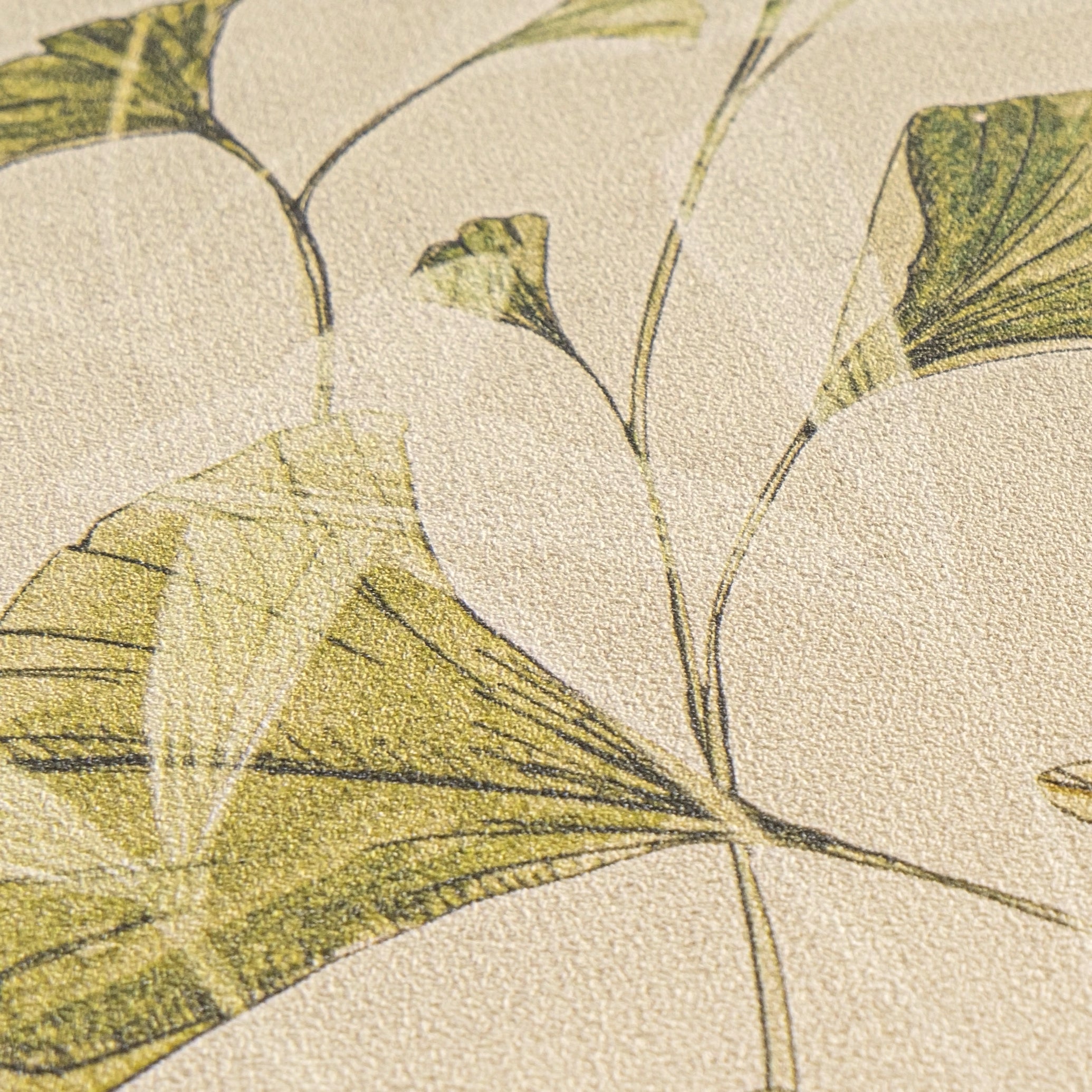 Hochwertige Vliestapete Creme Floral