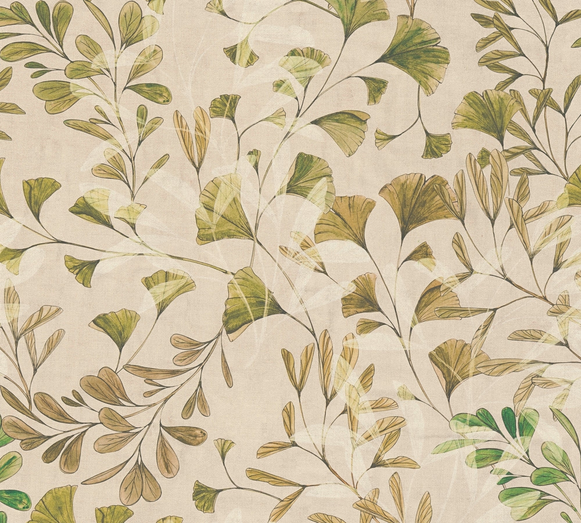 Hochwertige Vliestapete Creme Floral
